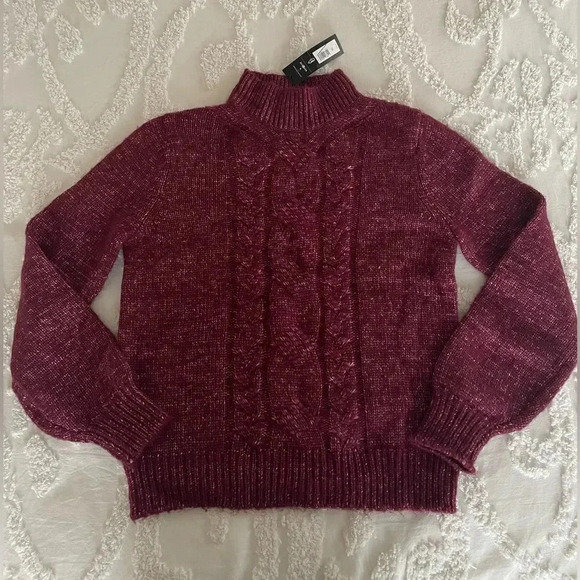 Banana Republic Cozy Cable Mock-Neck Sweater - Picture 3 of 15